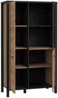High Rock Oak Effect 3 Door Display Cabinet
