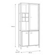 High Rock Oak Effect Display Cabinet