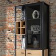 High Rock Oak Effect Display Cabinet