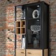 High Rock Oak Effect Display Cabinet