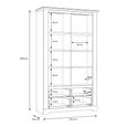 Iloppa Snowy Oak and Oak Nelson Display Cabinet