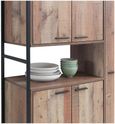 Industrial Rustic Oak Effect 5 Door Kitchen Cabinet