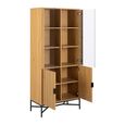 Jaipur Display Cabinet - 4 Door - Fluted - Oak