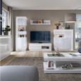 Lyon White Gloss Narrow Display Cabinet - RHD