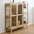Marte Display Cabinet - 3 Door - White Oak