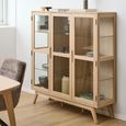 Marte Display Cabinet - 3 Door - White Oak