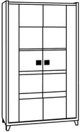 Milo Grey 2 Door Display Cabinet
