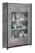 Milo Grey 2 Door Display Cabinet