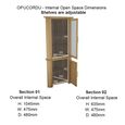 Opus Display Unit - 2 Door - Corner - Oak