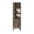 Modern Medea Vitrine - 1 Door LHF - Vintage Oak