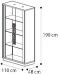 Roma Vitrine - 2 Door - Glamuor - White