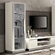 Roma Vitrine - 1 Door - LHF - Slim - White