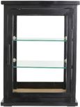 Arno Black Mango Wood 1 Door Display Cabinet