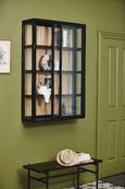 Bei Black 2 Sliding Door Wall Display Cabinet