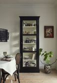 Classic Black Mango Wood 1 Door Display Cabinet