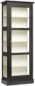 Classic Black Mango Wood 1 Door Display Cabinet