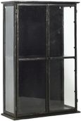 Downtown Black 2 Door Glass Wall Display Cabinet