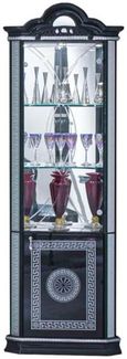 New Venus Black Italian Corner Display Cabinet