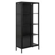 Newcastle Display Cabinet - 2 Door - Tall - Black