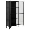 Newcastle Display Cabinet - 2 Door - Tall - Black