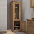 Torino Display Cabinet - 2 Door - Narrow - Oak