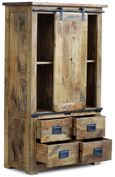 Renwal Works Industrial Style Wooden Display Cabinet