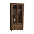 Rustic Oak Display Cabinet - 2 Door - Oak