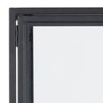 Seaford Display Cabinet - 2 Door - Black Melamine and Metal