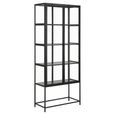 Seaford Display Cabinet - 2 Door - Black Metal