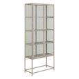 Seaford Display Cabinet - 2 Door - Grey Metal