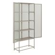 Seaford Display Cabinet - 2 Door - Grey Metal