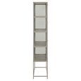 Seaford Display Cabinet - 2 Door - Grey Metal