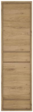 Shetland Oak Effect 2 Door 2 Drawer Narrow Cabinet
