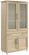 Sonia Light Oak Italian 2 Door Display Cabinet