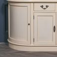 Vintage Cream Mahogany Display Cabinet - Curved