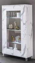 Vittoria White Italian 2 Door Display Cabinet