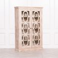 Washed Mango Wood Display Cabinet - 2 Door