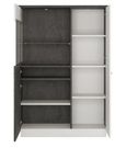 Zingaro Grey and White Low Display Cabinet - LHF
