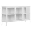 Brisbane Sideboard - 3 Door - Medium - 140cm - White Metal