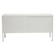 Academy Metal Small Sideboard - 2 Door - 118cm - White