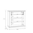 Pontypool Sideboard - 2 Door - 1 Drawer - Small - Dark Grey and Light Oak