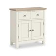 Modern Small Sideboard - 75cm - 2 Door - White Painted