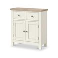 Modern Small Sideboard - 75cm - 2 Door - White Painted