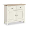 Modern Small Sideboard - 90cm - 2 Door - White Painted