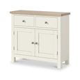 Modern Small Sideboard - 90cm - 2 Door - White Painted