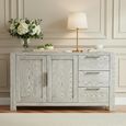 Amsterdam Medium Sideboard - 2 Door - Grey Washed Oak - 140cm
