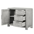 Amsterdam Small Sideboard - 1 Door - Grey Washed Oak - 98.5cm