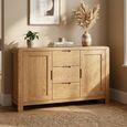 Thurlestone Curved Medium Sideboard - 2 Door - Oak - 130cm