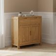 Thurlestone Curved Small Sideboard - 2 Door - Oak - 88cm