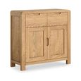 Thurlestone Curved Small Sideboard - 2 Door - Oak - 88cm